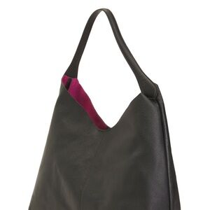 Vince Camuto  Black Leather Jenna Hobo Bag with Pouch